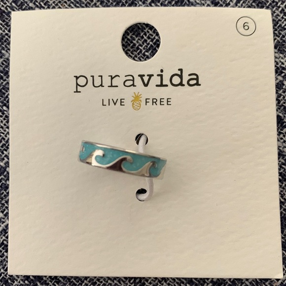 Pura Vida Jewelry - Pura Vida enamel wave ring size 6 NWT